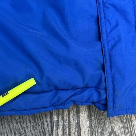 🔥🏈 Vintage NEW YORK GIANTS NFL Apex One Parka Puffer Jacket Blue/Red Sz M - GU